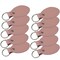 Oval Leather Keychains Kit – Full-Grain Latigo, DIY Personalization Ready, 10 Pack